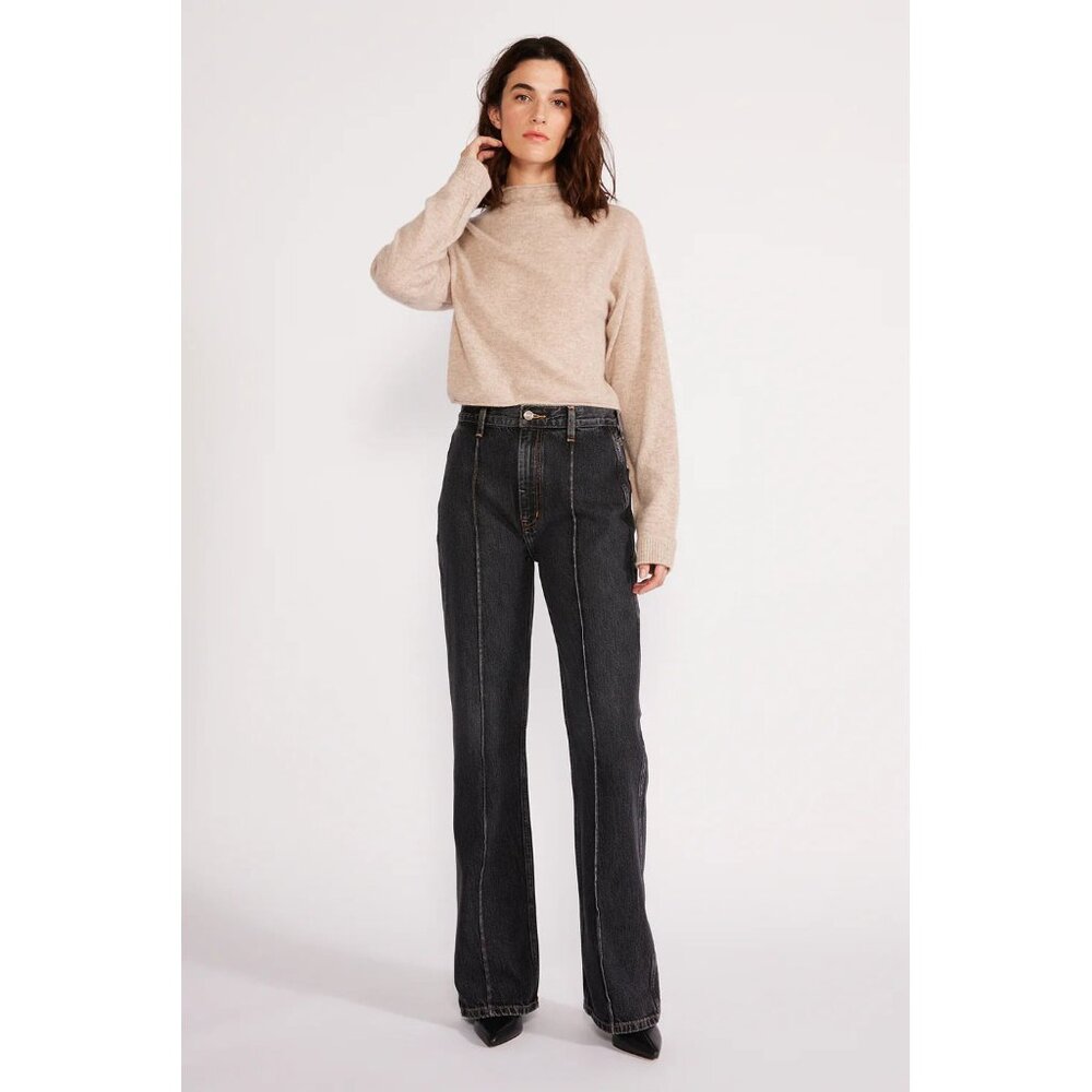 NWT ÉTICA Estila Pintuck Center Seam Trouser Jean 31